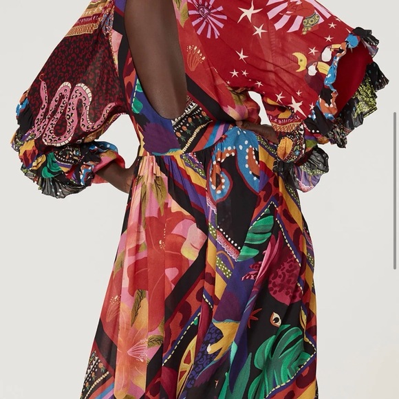 FARM Rio Colorful Patterned Long Sleeve Dress - Picture 2 of 6